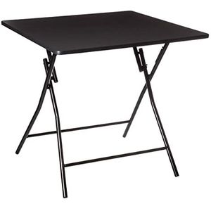 Five FIVE-164657A bijzettafel, inklapbaar, van hout en metaal, 80 x 80 cm, zwart