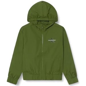 Calvin Klein MONOLOGO ESSENTIAL JAS IB0IB02639 Windjack voor jongens, groen (Rich Cypress), 4 jaar, GROEN (Richcipres), 4 jaar