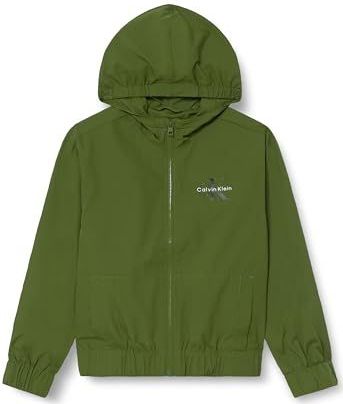 Calvin Klein MONOLOGO ESSENTIAL JAS IB0IB02639 Windjack voor jongens, groen (Rich Cypress), 4 jaar, GROEN (Richcipres), 4 jaar