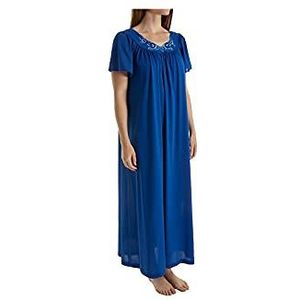 Shadowline Lange jurk met bloemblaadjes voor dames, 53 inch, marineblauw, L