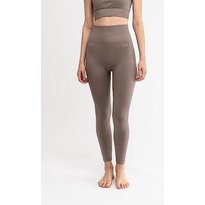 Drop of Mindfulness Cora Tights Naadloze Dusty Brons met hoge taille, Comfortabele Trainingsbroek voor dames, naadloze leggings, Beige Workout-leggings, XL, Dusty Brons, L