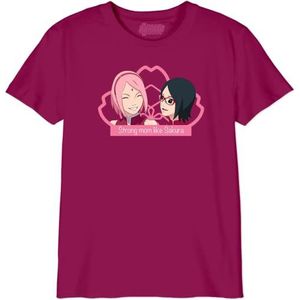 Boruto GIBORUTTS001 T-shirt voor kinderen ""Mother's Day Sakura"" fuchsia, maat 08 jaar, Fuchsia, 8 Jaren