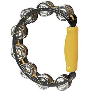 Halilit Hi-Lo Tambourine. High-end Half Moon Shape Cutaway Hand Percussion Musical Instrument. Percussionists of All Levels. Teens & Adults (Yellow)