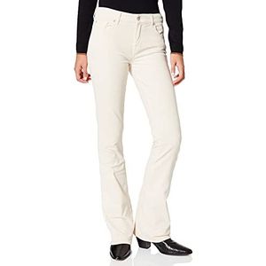 7 For All Mankind Dames Bootcut Corduroy Winter White Broek, wit, 25W x 30L