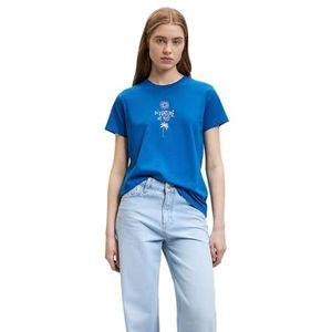 Mavi Nature Printed T-shirt voor dames, blauw, M