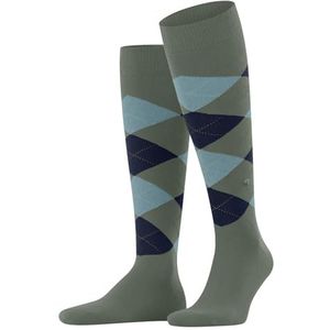 Burlington Heren Kniekousen King M Kh katoen lang gedessineerd 1 paar, Groen Sage 7068, 40-46
