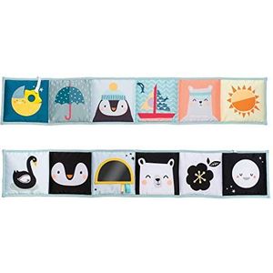 Taf Toys North Pole Tummy Soft Double Sided Activity Book. Includes Baby Safe Mirror, Crinkle Textures and a Soft Baby Teether. 0 months +