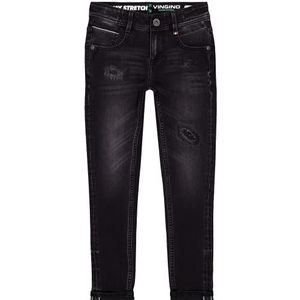 Vingino Ennio jeans voor jongens, zwart denim, 104 cm (Slank)