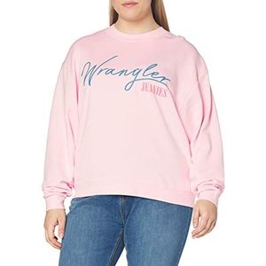 Wrangler Dames High Rib Retro Sweater, Cradle Pink, XL