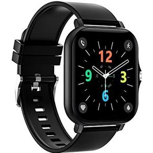 MAMESO Smartwatch, fitnesstracker horloge HD touchscreen, smartwatch met stappenteller, slaap-/hartslagmeter, sportfitnesstracker voor Android/iOS (zwart, P8)