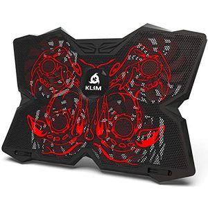 KLIM Cobra - Laptopkoeler - Meer dan 500.000 verkochte eenheden - Nieuw 2024 - Krachtigste - 4 Stille Ventilatoren - Laptop-koeler PS5, PS4 Xbox