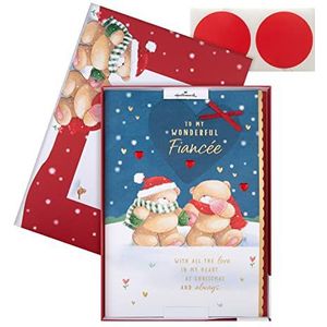 Hallmark Boxed Kerstkaart voor verloofde - Cute Forever Friends Winter Love Design