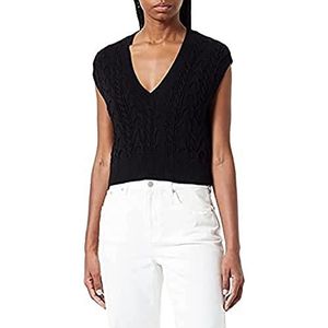 Mavi Sweatshirt met V-hals voor dames, zwart, L