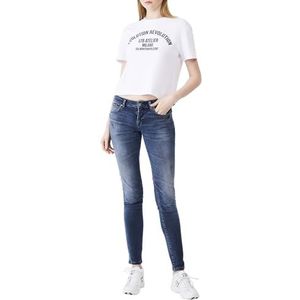 LTB Jeans Dames Nicole - Skinny Fit met gemiddelde taille en ritssluiting in blauw van katoenmix - Maat W30L34, Sonya Wash 55307, 30W x 34L