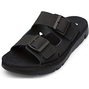 Camper Oruga platte sandalen voor dames, Zwart, 42 EU