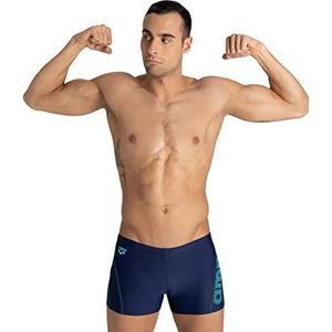 ARENA M BYOR Evo Short R Swim Trunks, Navy-Navy-Turquoise, 48 Men's, Navy-navy-turquoise