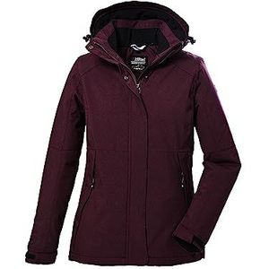 killtec Dames Functioneel jack/outdoorjack met afritsbare capuchon KOW 37 WMN JCKT, dark plum, 36, 39702-000