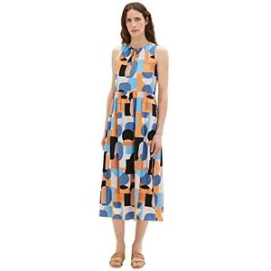 TOM TAILOR Dames 1036669 jurk, 31817-Abstract Retro Shapes Design, 44, 31817 - Abstract Retro Shapes Design, 44