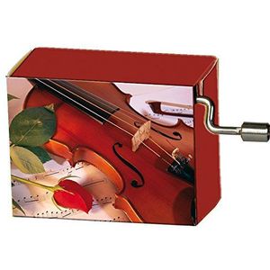 Fridolin 58091 ""Gelukkige verjaardag/roos met viool"" muziekdoos