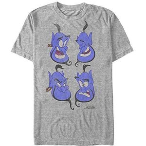Disney Aladdin - Genie Faces Unisex Crew neck T-Shirt Melange grey 2XL