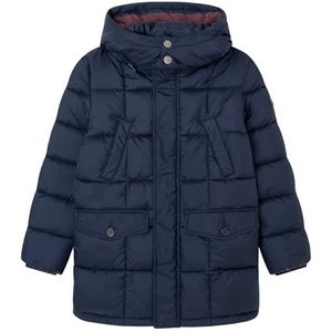 Hackett London Puffa jas met lange lengte voor jongens, Blauw (zwart), 7 jaar
