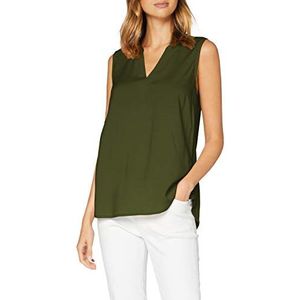 TOM TAILOR Denim Dames Mouwloze tuniekblouse met Henley-hals 1018682, 11332 - Dusty Rifle Green, XXL