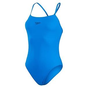 Speedo Dames Eco Endurance+ met dunne bandjes eendelig badpak, blauw, D36 EU