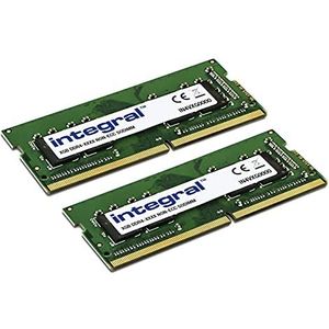 Integral 32 GB (2x 16 GB) DDR4 RAM 2666 MHz SODIMM Laptop Notebook MacBook Geheugenmodule Kit