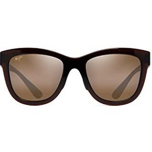 Maui Jim Anuenue W/Polarizedplus2 gepatenteerde vierkante zonnebril, Doorschijnende Rootbei, 52/20/143