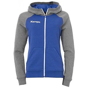 Kempa Dames Fly HIGH Hood Jacket Women Jacket, royal/grijs melange, XS