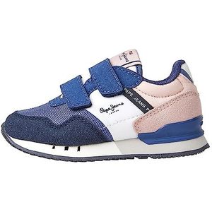 Pepe Jeans London Classic Gk Sneaker voor meisjes, Blauwe Marine