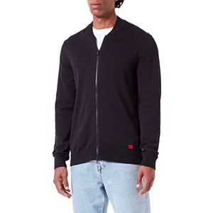 HUGO Men's San Jaque-C Cardigan Sweater, Black1, L