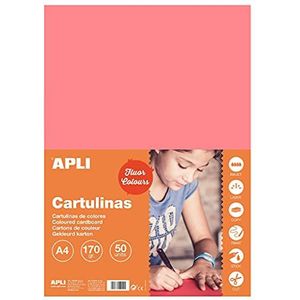 APLI 14251 - Fluorescerend roze A4 kaartenvoorraad 170 g 50 vellen