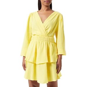 threezy Dames mini-jurk 19323086-TH01, geel, S, Mini-jurk, S