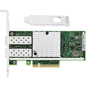 Elfcam® - 10Gb Netwerkkaart X520-DA2, 2 SFP+ Ports, met Intel 82599EN Controlemechanisme, PCI Express Ethernet LAN-Adaptersteun Vensters Server/Linux/VMware