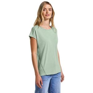 Street One - Dames Shirt - Groen - Katoen-Modalmix