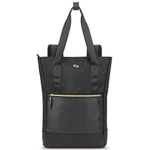 Solo New York Dames Parker Hybrid Rugzak Tote Messenger Bag, zwart goud, 16X15X4.5 UK, zwart/goud, Eén maat
