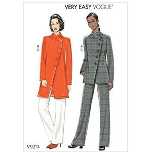 Vogue Patterns Misses jas en broek, weefsel, meerkleurig, 14-22