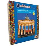 Ministeck 38861 - Mozaïek afbeelding Brandenburger Tor, ca. 66 x 53 cm groot wasbord met ca. 8.700 kleurrijke steentjes, knijpplezier voor kinderen vanaf 8 jaar.