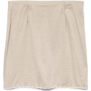 VERO MODA Dames Vmvips Hw Short Rok JRS Ga, silver mink, L
