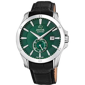 JAGUAR Horloge model J878/3 uit de collectie ACAMAR 44 mm groen met zwarte leren armband voor heren