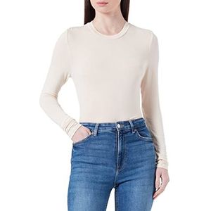 ICHI Dames IHPHILUCA LS2 T-shirt, 121403/Tapioca, XS