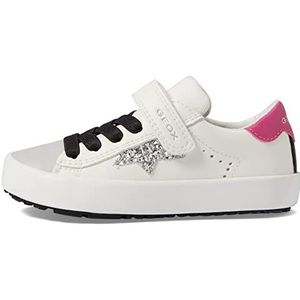 Geox J Kilwi Girl Sneakers voor meisjes, wit fuchsia, 32 EU