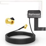 Eightwood DAB Antenne DAB Autoradio Antenne SMB Adapter DAB Digitale Autoradio DAB Antenne Glasbevestiging met 3M 9,8 ft Kabel Compatibel voor DAB Autoradio Pioneer Clarion Kenwood Alpine JVC