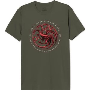 House Of the Dragon MEHOFTDTS014 T-shirt, kaki, 3XL heren, Khaki (stad), 3XL