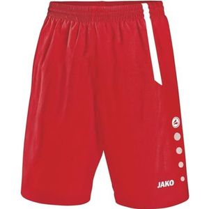 JAKO - Sportbroek Turijn, Uniseks-Volwassene, Sportrood/Wit, XL