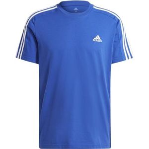 adidas Heren Essentials Single Jersey 3-strepen Tee T-shirt met korte mouwen, semi-blauw Burst, XXL