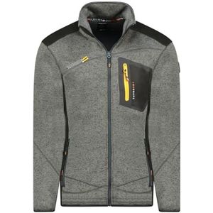 Geographical Norway Urvalama Dunne fleece voor heren, warm, ritssluiting, herfst, winter, lente, warm, lange mouwen, trui, bont, zacht, comfortabel outdoor (donkergrijs XXL), Donkergrijs, XXL