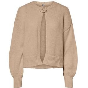 Pcjelena - Gebreid Vest - Knus - Knoopsluiting - Ronde Hals - Lange Mouwen