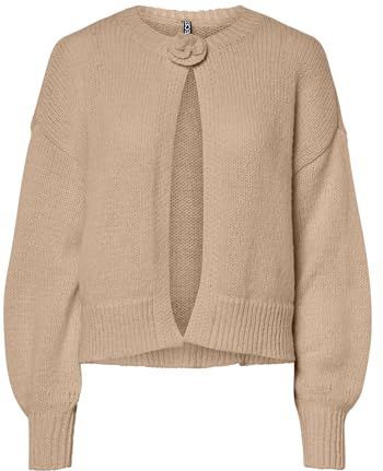 Pcjelena - Gebreid Vest - Knus - Knoopsluiting - Ronde Hals - Lange Mouwen